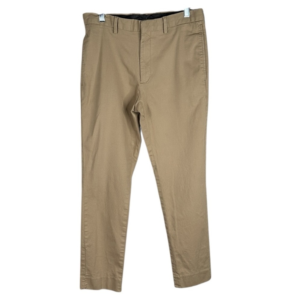 Banana Republic Men's Tan Aiden Fit Flat Front Straight Leg Pants Size 30x30